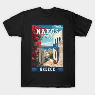 Naxos In Greece Mediterranean Paradise Travel Art T-Shirt
